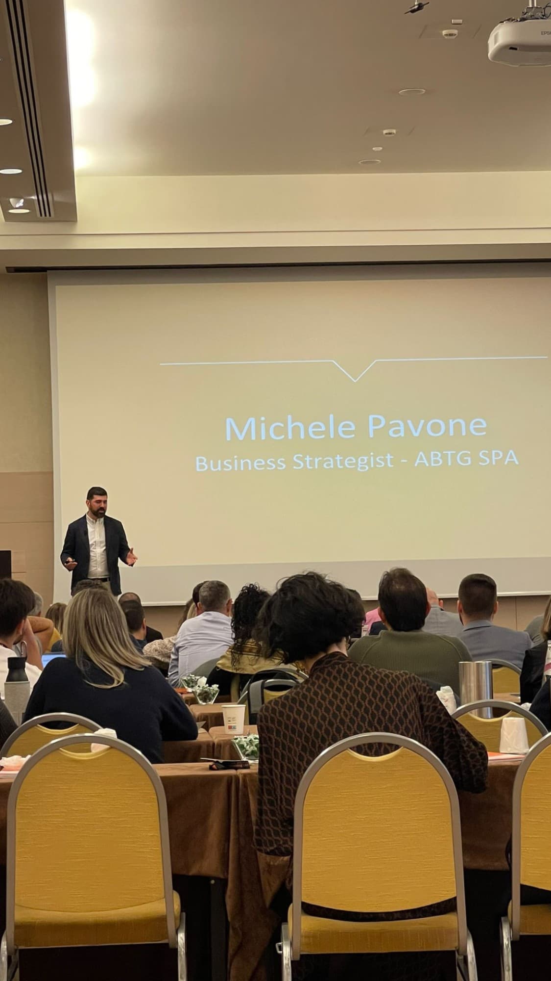 Michele Pavone, Business Strategist ABTG, sul palco